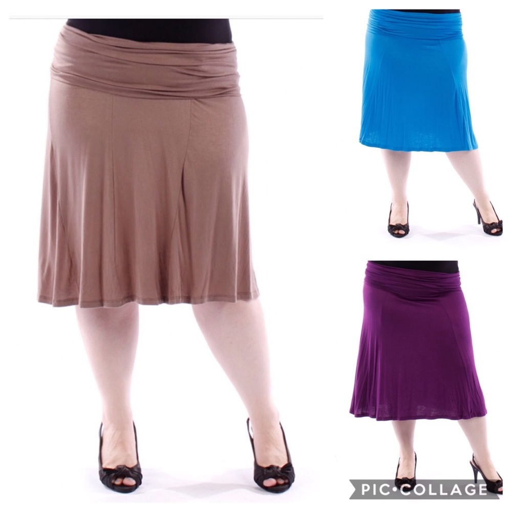 Fuchsia midi skirt